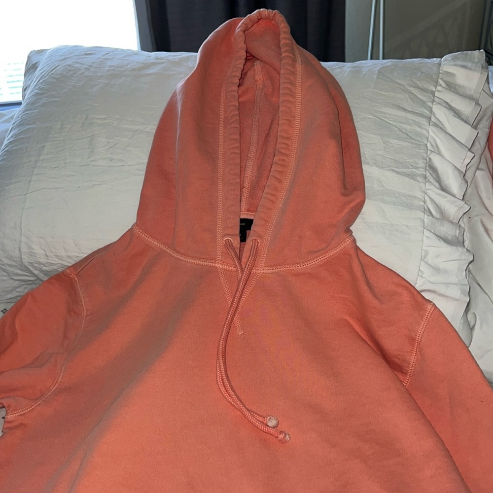 J. Crew Coral Hooded Sweatshirt